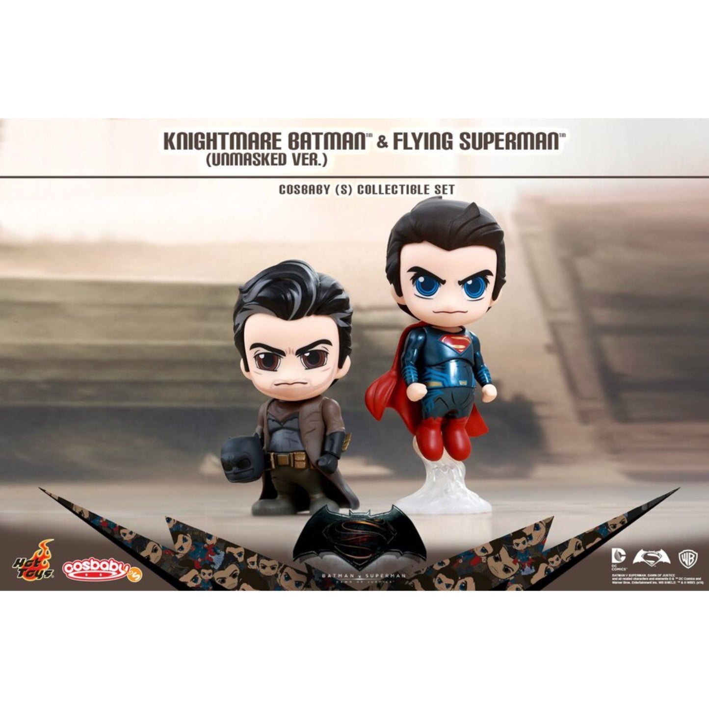 Hot Toys - Flying Superman and Knightmare Batman Unmasked Version -COSB244