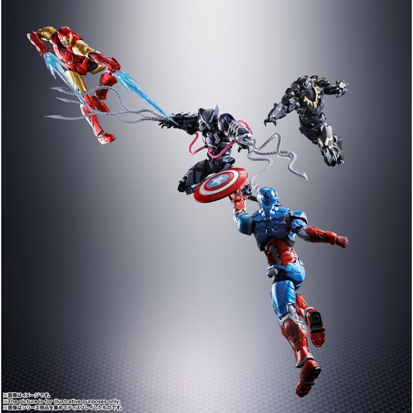 S.H.FIGUARTS - Venom Symbiote Wolverine Tech On Avengers - 64165-6